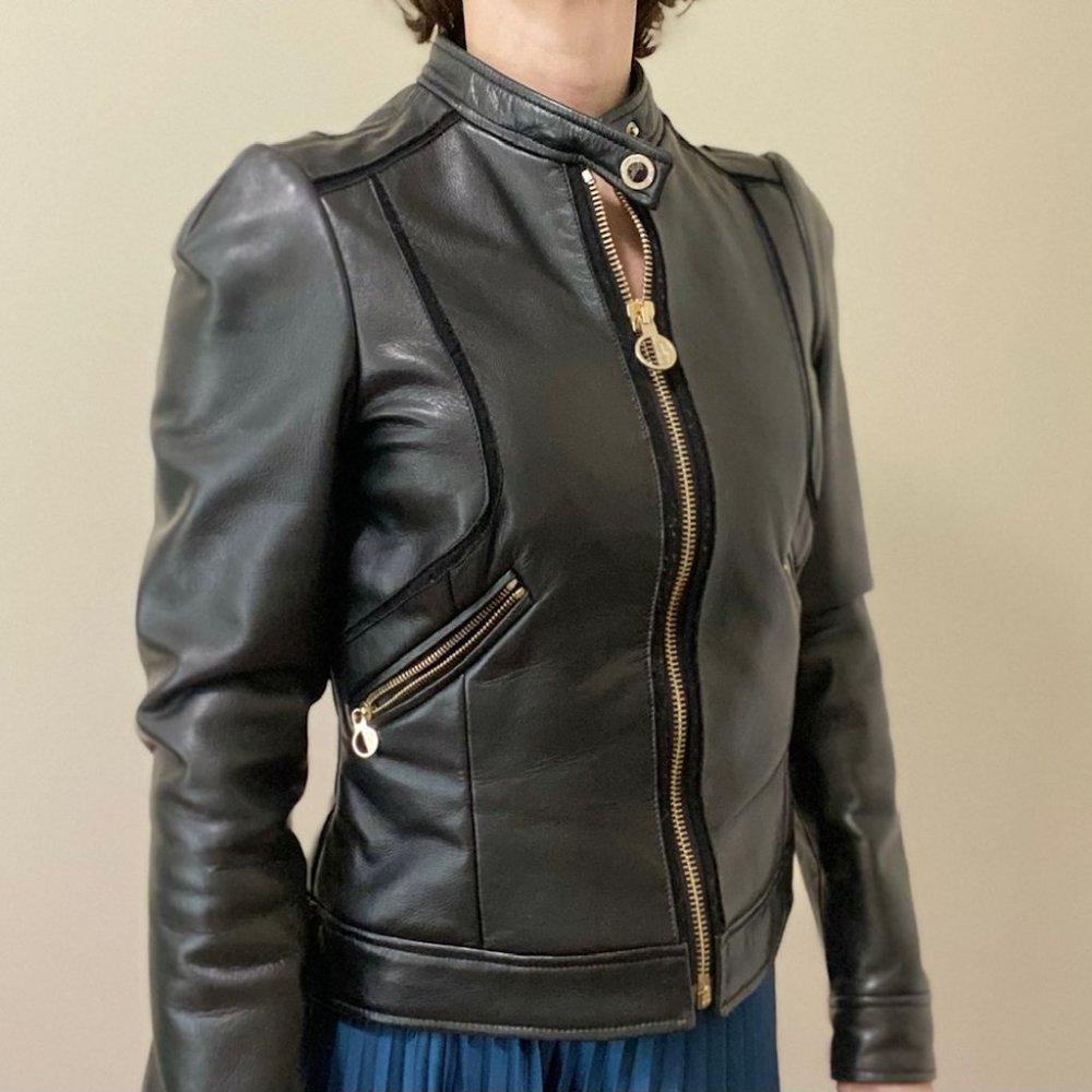 Gianni Versace Black Leather Jacket